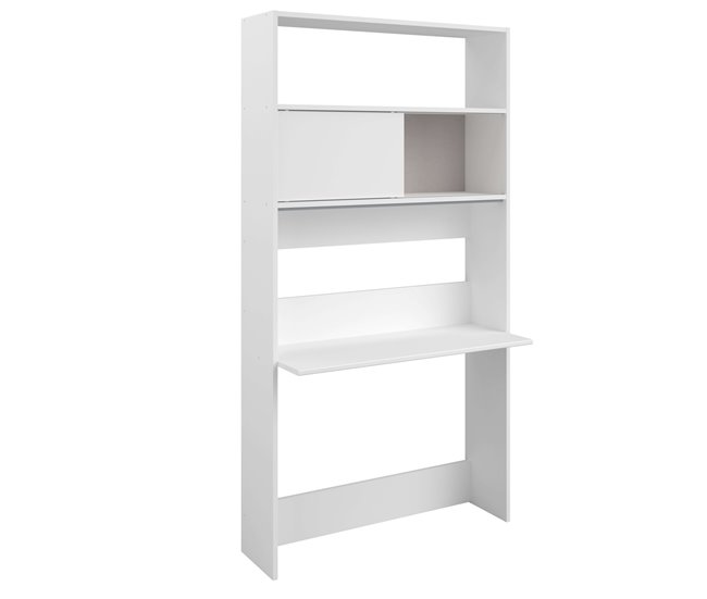 Escritorio Oficina Que con Estantería Blanco