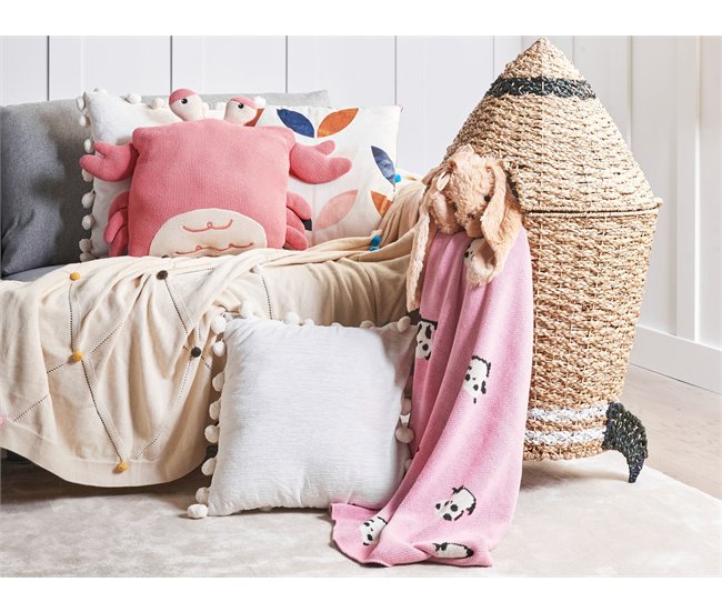 Beliani Cojín decorativo JARGALLI Rosa