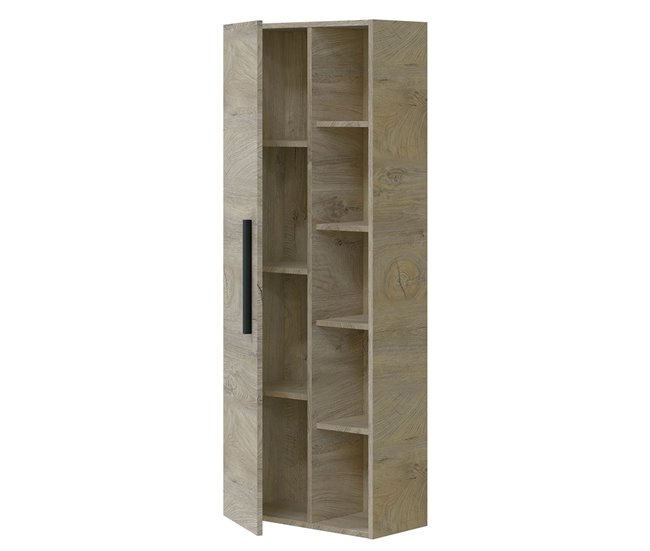 Armario baño Alise 1 puerta 5 huecos, Alaska, 135 cm Madera