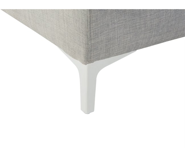 Beliani Sofá esquinero Poliéster KIRUNA Gris Claro