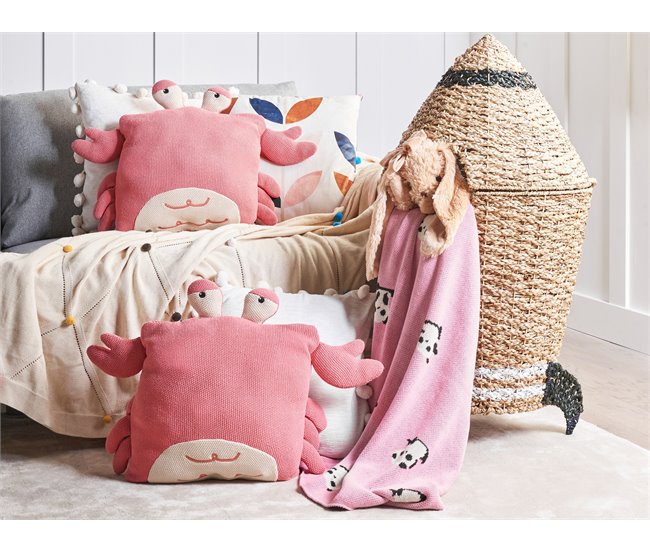 Beliani Cojín decorativo JARGALLI Rosa