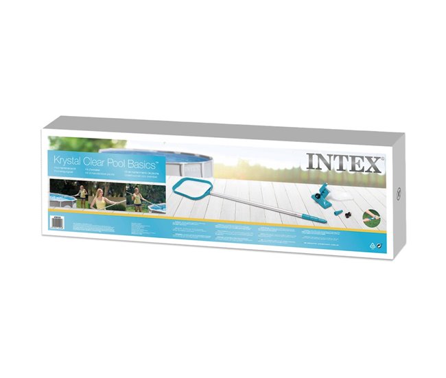 Kit de mantenimiento INTEX con mango telescópico Azul