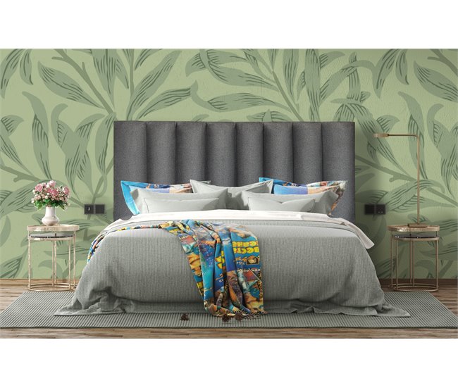 Cabecero GOYA 160x118x7cm borreguito Gris Claro