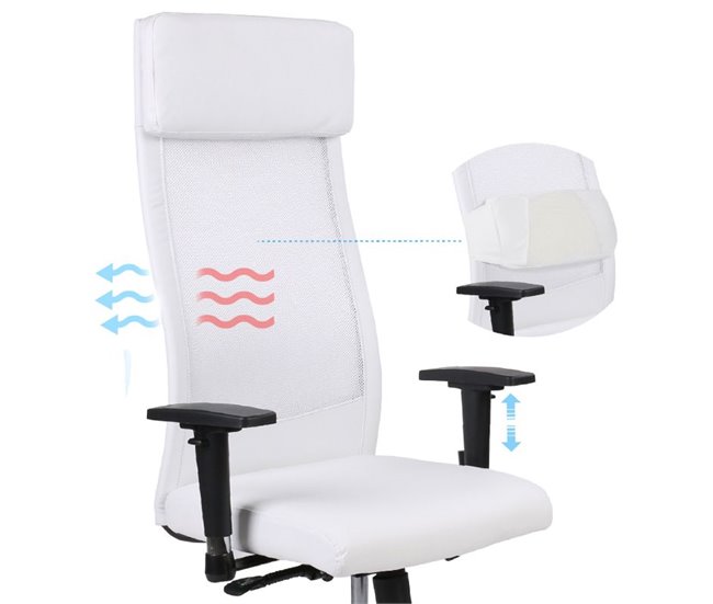 Silla de oficina Airflow Blanco