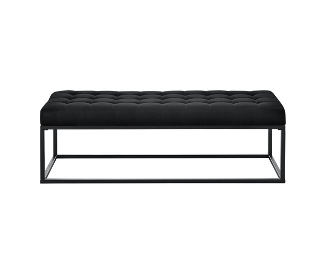 Banco Salta tapizado tela / metal 120x38 Gris