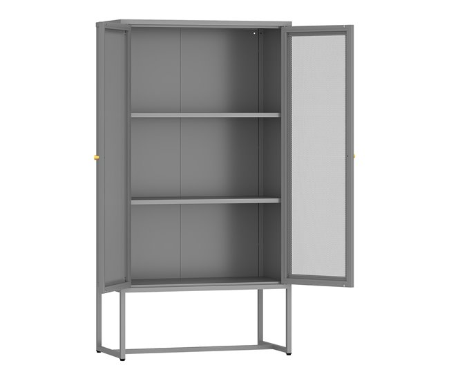 Armario archivador Sund 2 estantes acero Gris