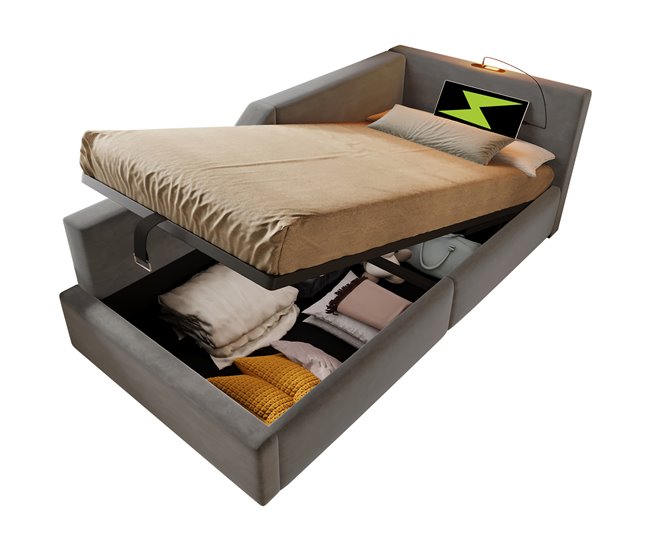 Canapés abatibles Gris