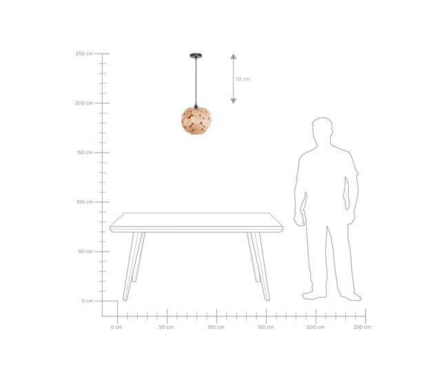 Beliani Lámpara colgante BAMPUR Natural