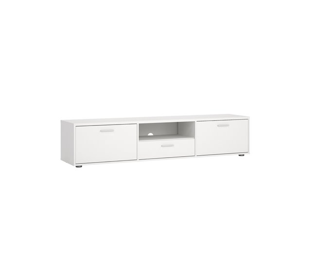 Mueble TV 177cm blanco MOKARIS Blanco