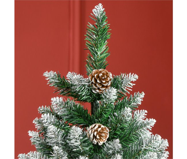 Árbol de Navidad Plástico, Acero HOMCOM, hogar - decoración Verde