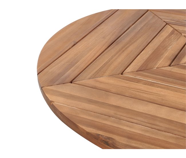 Beliani Mesa redonda LISSONE Marron