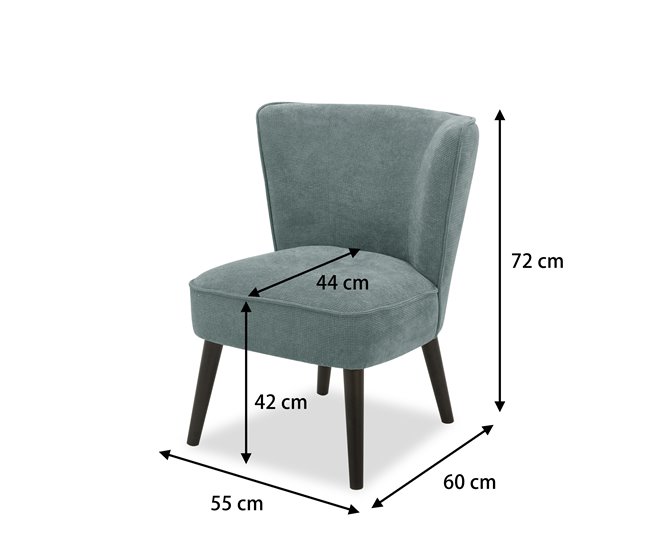 Sillón decorativo NINA Azul