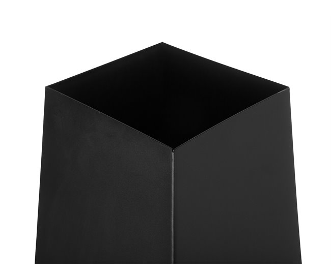 Beliani Fogón de madera YATE Negro