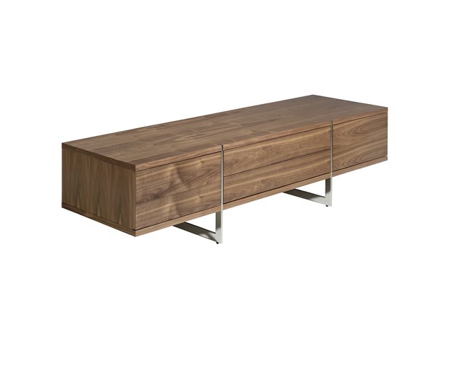 ANGEL CERDA Mueble TV nogal patas acero Nogal