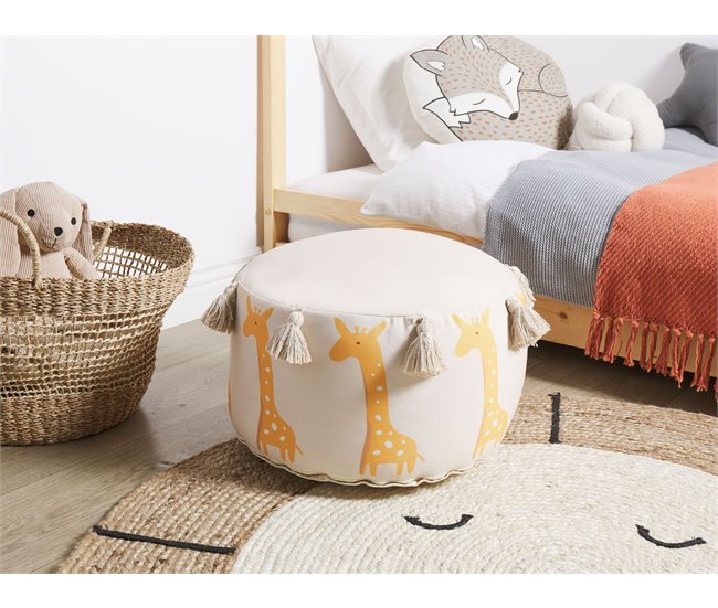 Beliani Puf KARTEE Beige