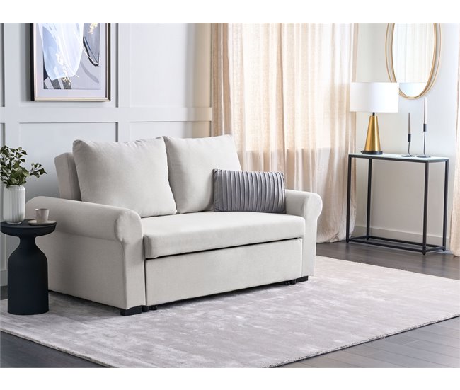 Beliani Sofá cama Tela SILDA Beige