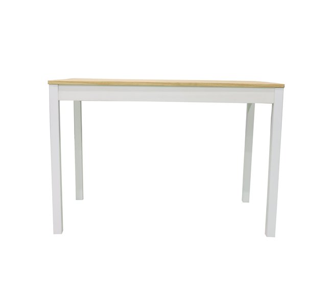 Conjunto de mesa con 4 sillas VERSALLES Natural/ Blanco