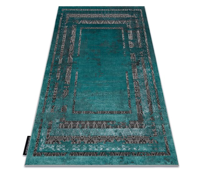 Alfombra DE LUXE moderna 1516 Marco vintage 120x170 Verde