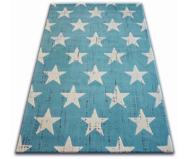 Alfombra SCANDI Estrellas 160x230 Azul