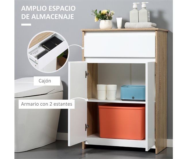 Armario de Baño MDF kleankin, hogar - baño 60 Multicolor