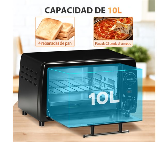 Horno Eléctrico Sobremesa Negro