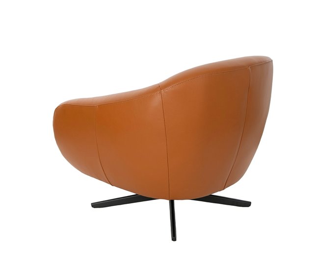 ANGEL CERDA Sillón giratorio piel marrón Marron