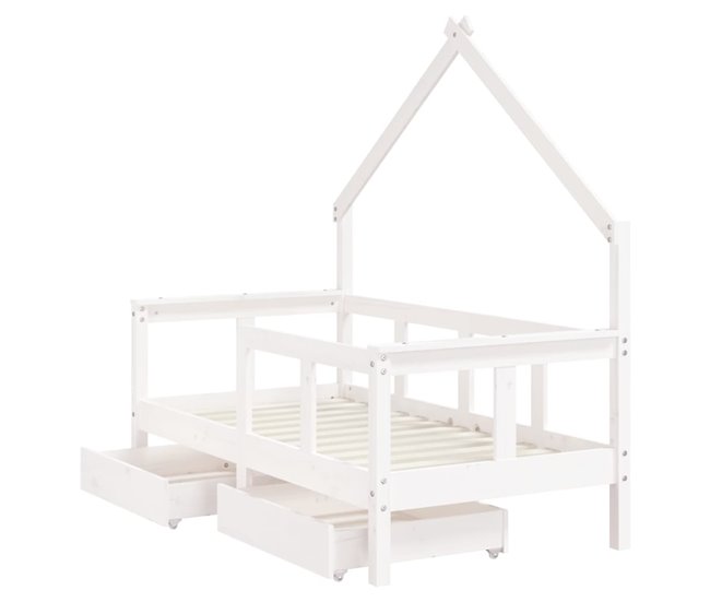 Estructura De Cama Infantil 146x75 Blanco