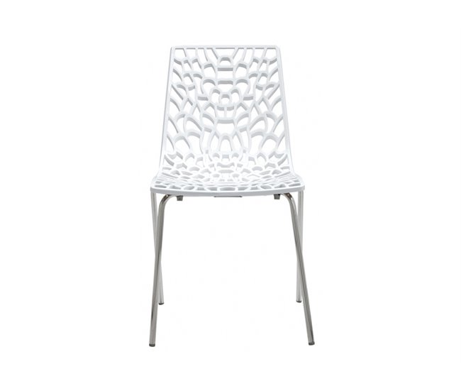 Silla de cocina DONNA fija PC Blanco
