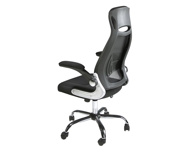 ANGEL CERDA Silla oficina giratoria tela negra Aluminio