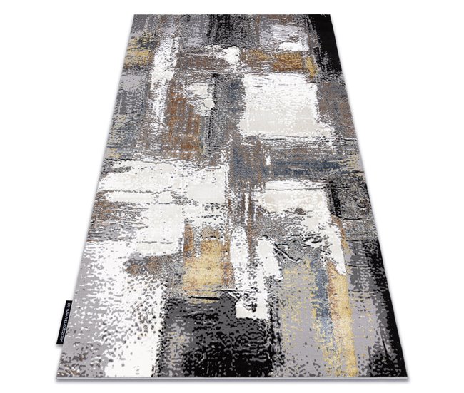 Alfombra DE LUXE moderna 633 Abstracción - Structural 160x220 Crema