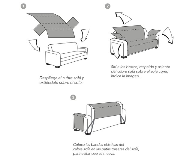 Funda cubre sofá Reversible 1 plaza Mont Antracita