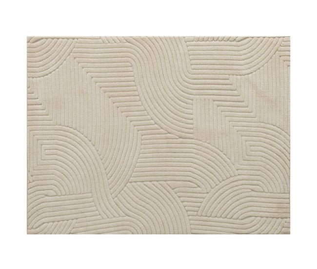 Alfombra para Salón Poliéster HOMCOM, hogar - decoración Crudo