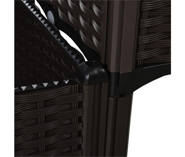 Conjunto de 2 Macetas Cuadradas PP Outsunny Marron