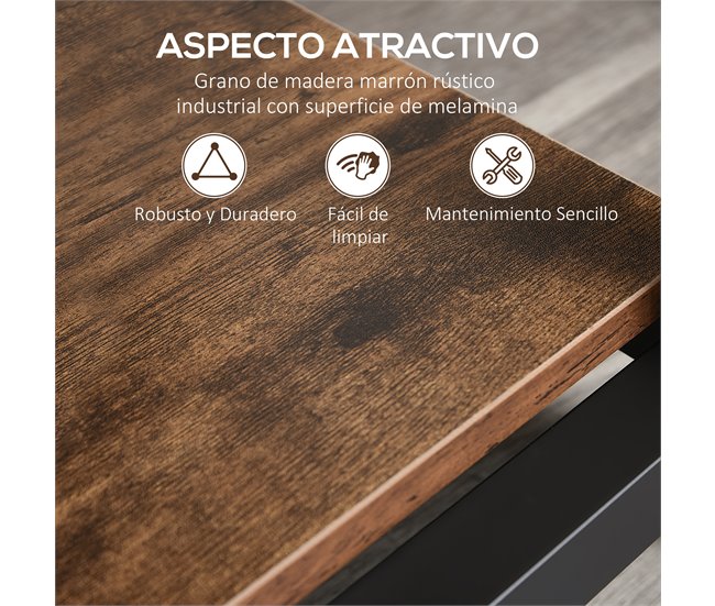 Estantería de 6 Niveles Madera y Metal HOMCOM 80 Multicolor
