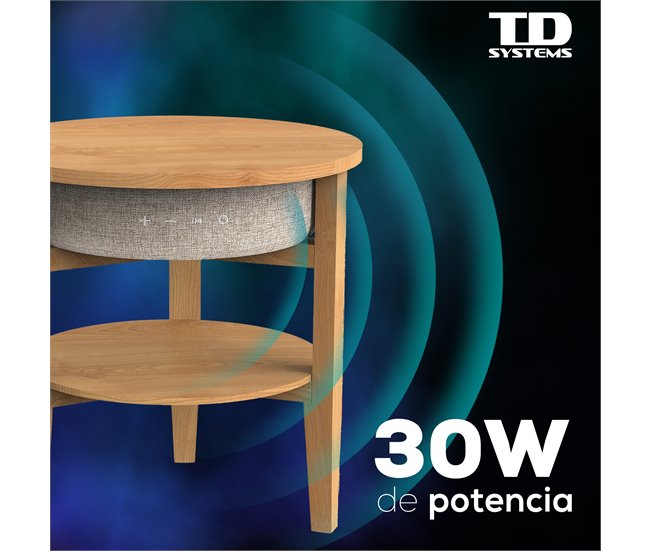 Altavoz Mesa Bluetooth de 30W - TD Systems SM30B11WC8B Madera