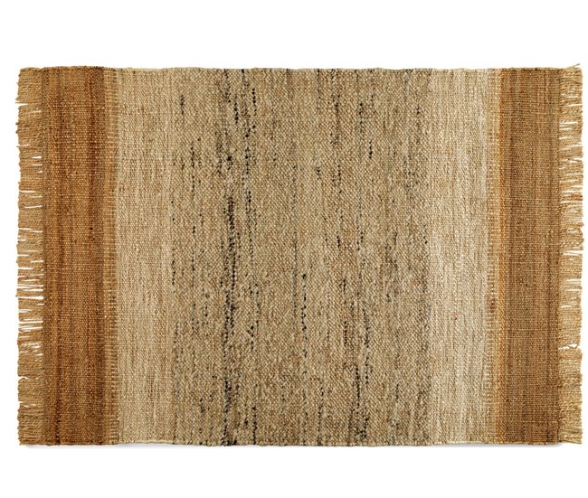 Alfombra de yute/lana 240x180 Natural