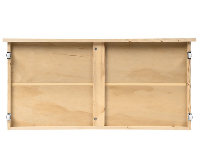 Beliani Conjunto de 2 cajones de cama Madera de pino CRONAT Madera Clara