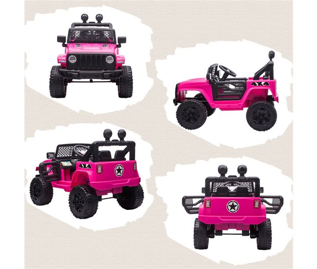 Coche Eléctrico Infantil PP, Metal HOMCOM Rosa