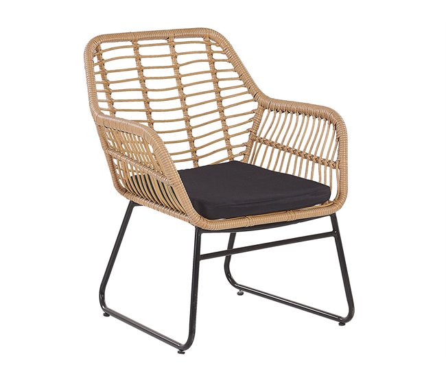 Beliani Conjunto de jardín Ratán sintético MINORI Natural