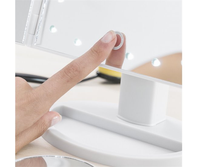 Espejo de Aumento con LED IG811259 Blanco