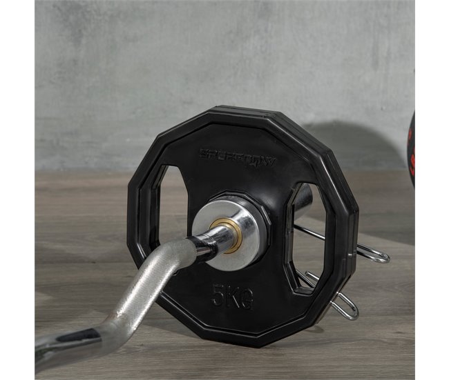 Discos de Pesas Metal, Caucho SPORTNOW, deportes y ocio - pesas Negro/ Gris