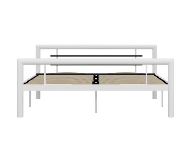 Estructura de cama de metal 160x200 Blanco