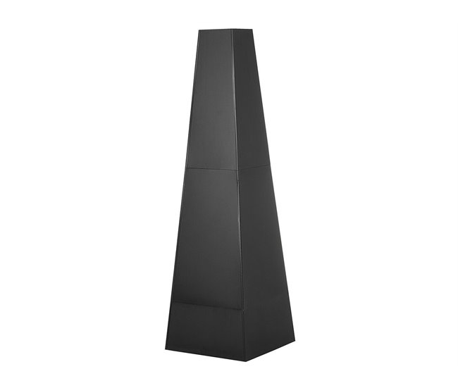 Beliani Fogón de madera YATE Negro