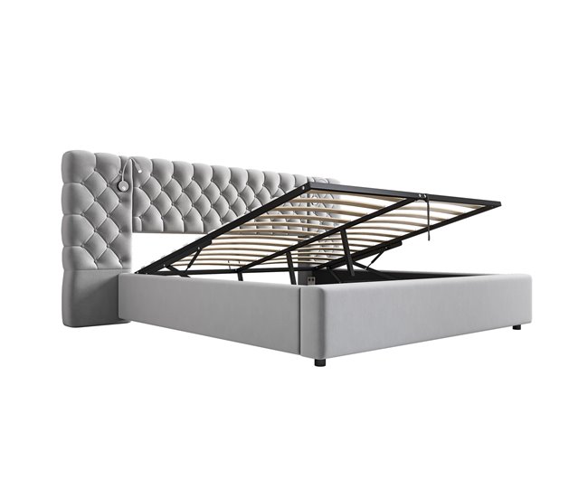 Camas de matrimonio 245x200 Gris