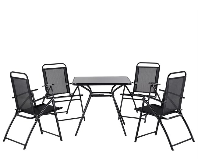 Beliani Conjunto de comedor LIVO Negro