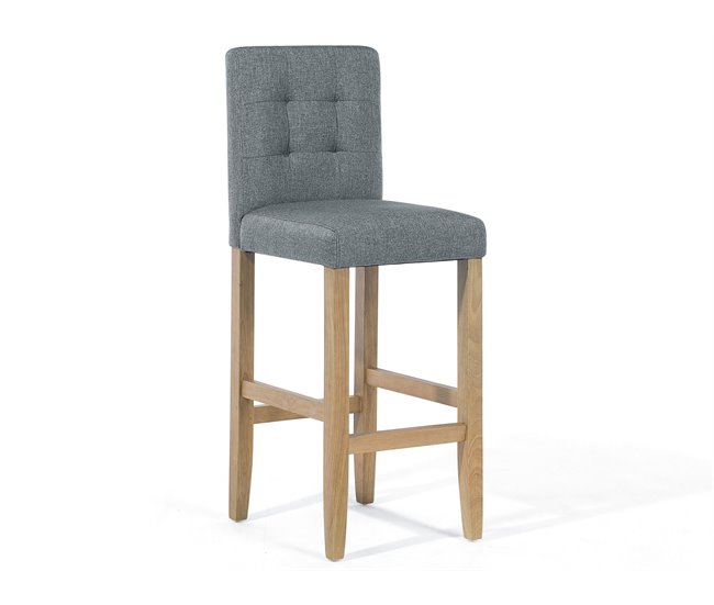 Beliani Silla de bar MADISON Gris