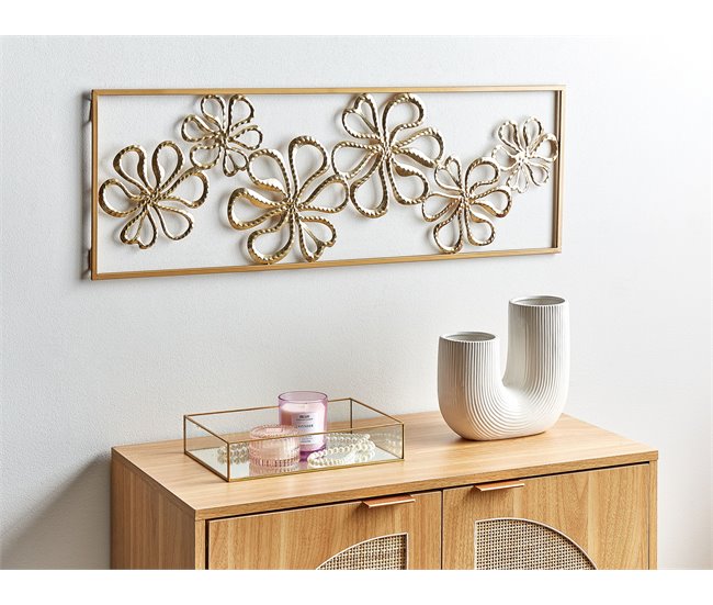 Beliani Decoración de pared CERIUM Dorado