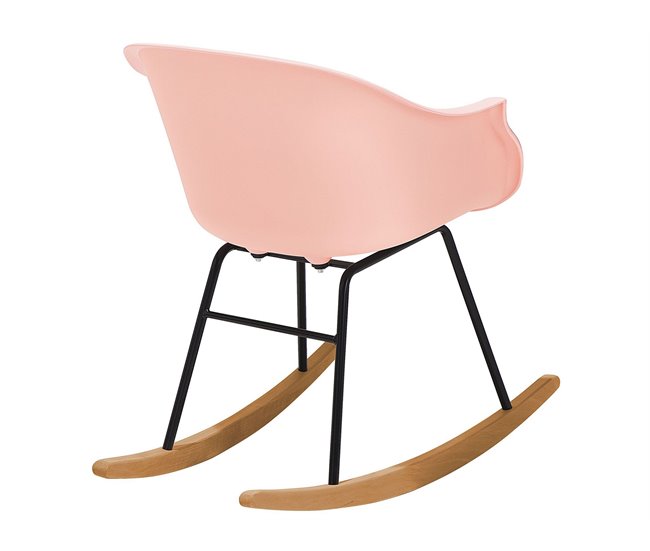 Beliani Silla mecedora HARMONY Rosa