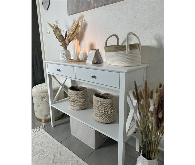 Beliani Jarrón decorativo XANTHOS Blanco