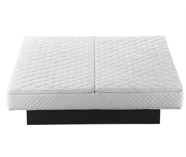 Beliani Cama de agua Piel PARIS 215x228 Dorado